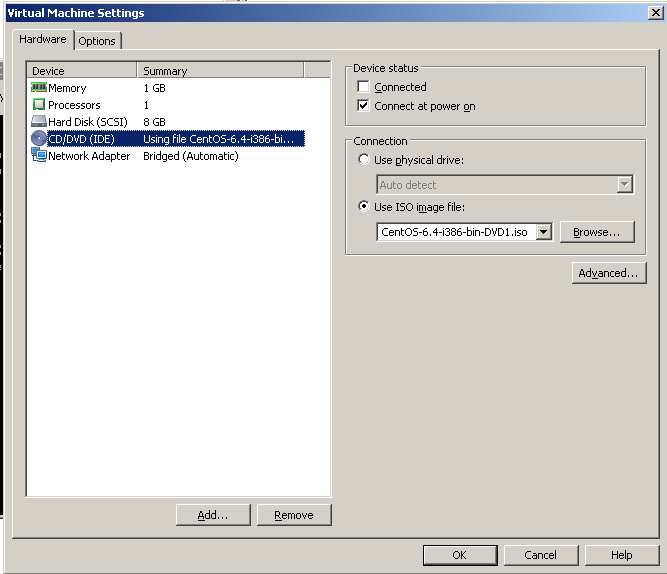 Vmware player, cambiar CD de arranque
