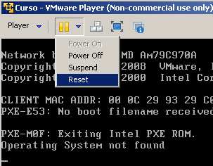 VMWare Player. Opcion reset